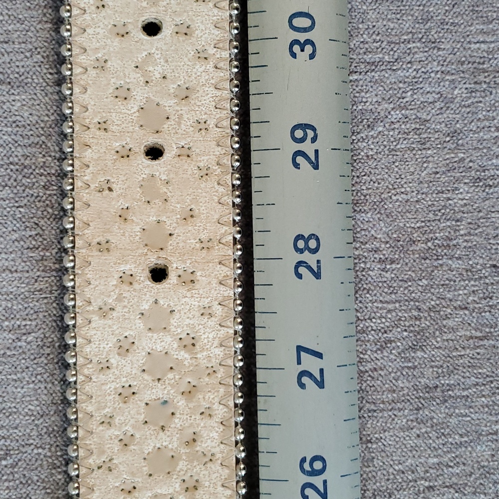 Exquisite b.b. simon Belt In Turquoise Italian Leather With Swarovski Crystals - Picture 9 of 11